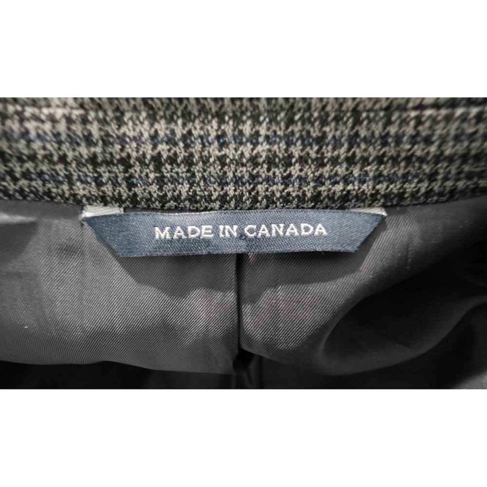 Ralph , Ralph Lauren Mens 42R Gray Blue Micro Check Wool Sport Coat Blazer - Picture 8 of 10